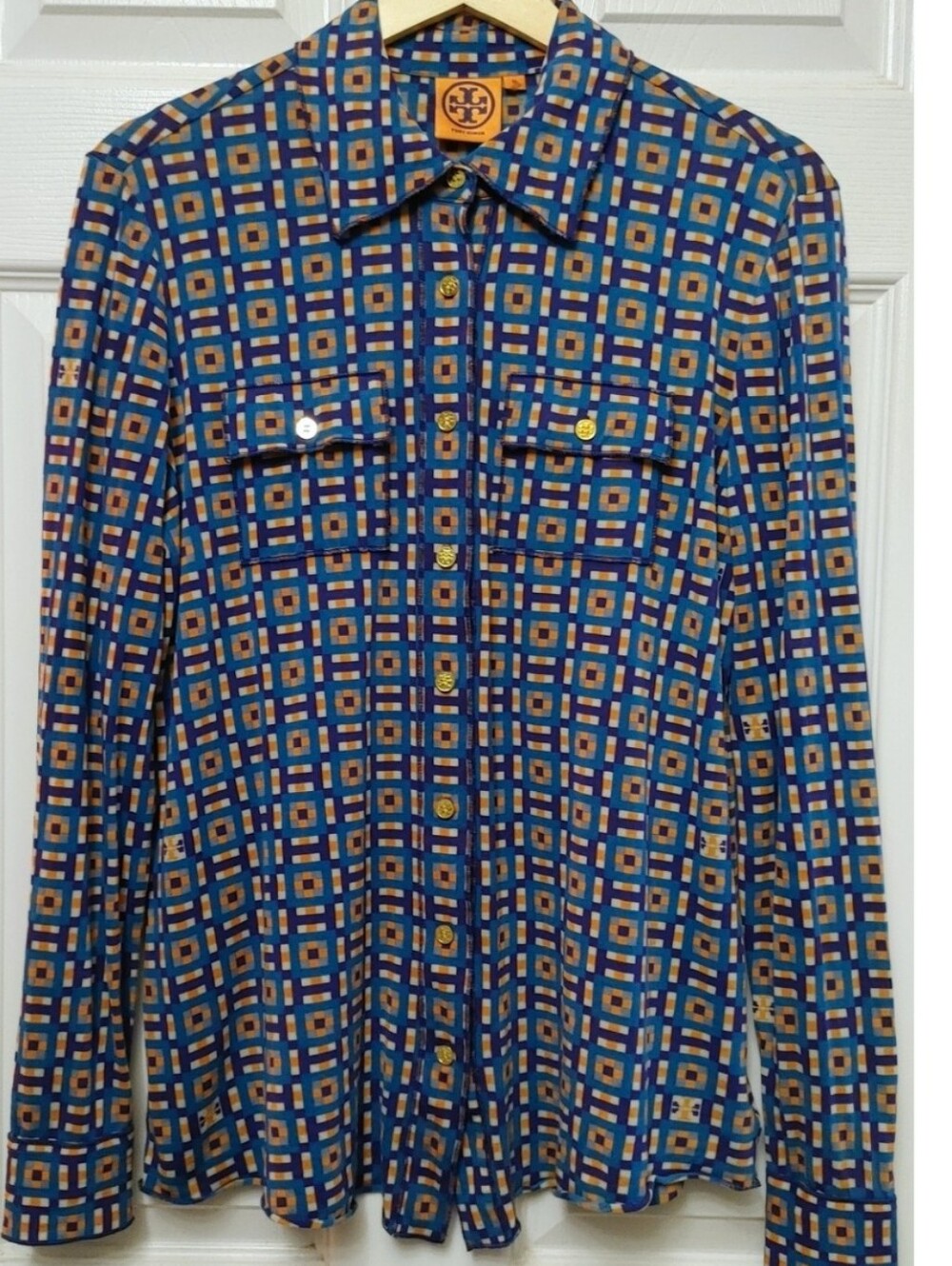 Tory Burch Silk Shirt Sz M